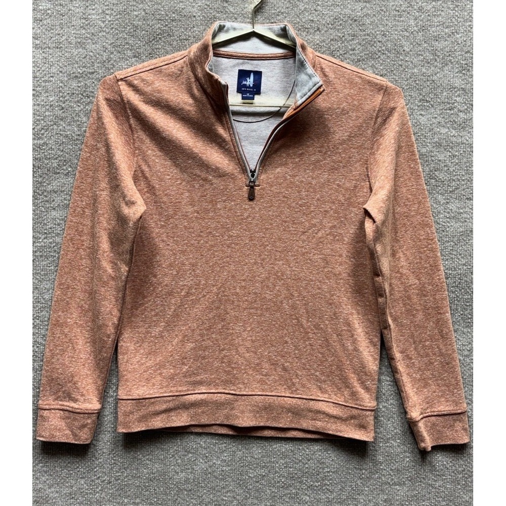 Johnnie O Sully 1/4 Zip Pullover Boys Size 12 Brick Sully Jr. Mock Neck EUC Kids